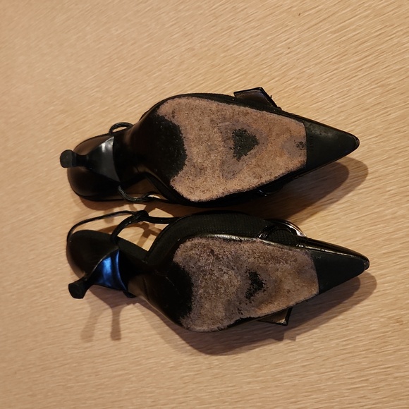 Prada buckle kitten heel sling back pumps - Picture 4 of 4